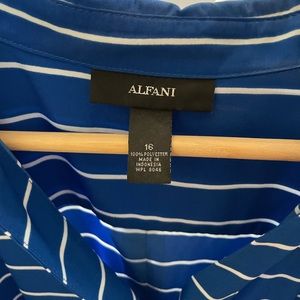 Alfani blue striped dress